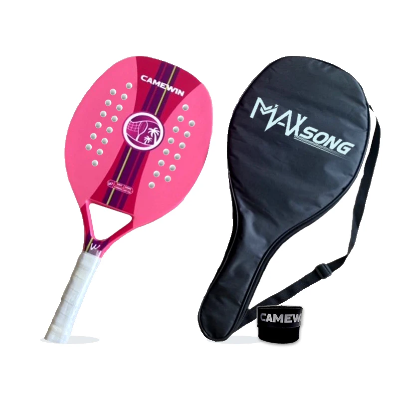 Padel Racke Carbon  3k Female Beach Carbon Pickle Ball Paddles Seagull Case Professional Shovels Pickle Racket Beach Tennis