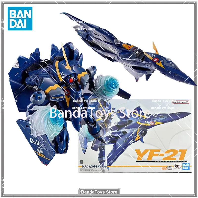 En Stock Original Bandai DX Chogokin Macross Plus YF-21 Guld Gor Bowman utiliza figuras de acción de Anime modelo Juguetes