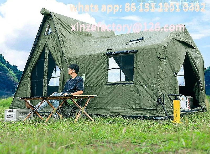 

Customizable Field Camping Tent Outdoor Portable Automatic Quick Rainproof Camp Picnic Cabin Type Vinyl Inflatable Tent