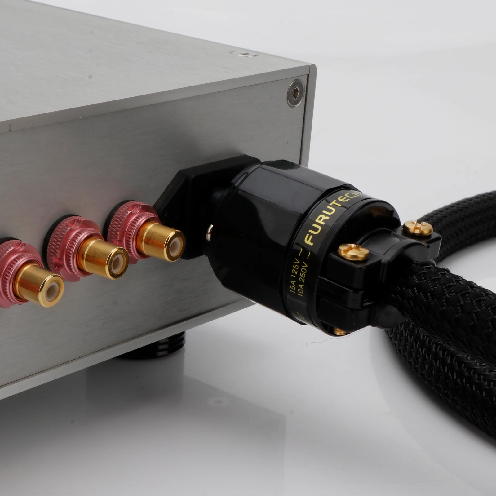 Preffair OFC Kupfer Schuko Stromkabel HIFI Rhodiniert Vergoldung US/AU/EU Netzstecker – Detail 7