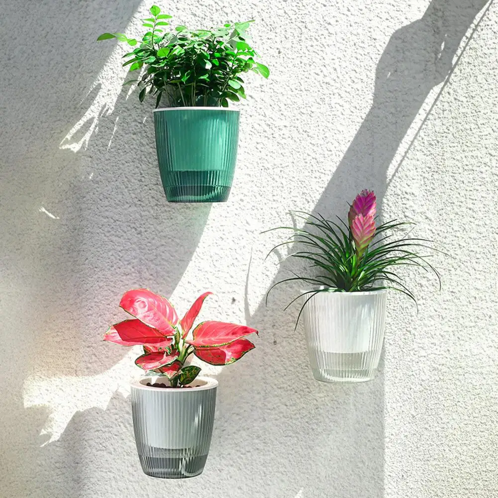 Wall Hanging Self Watering Planter Self Watering Planter Self Watering Wall Mounted Flower Pot Double-layer Roott-rotproof