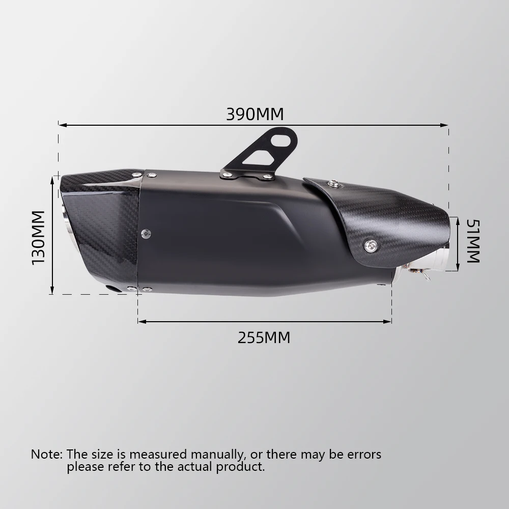 Suitable for MT09 R3 Ninja 400 Exhaust Pipe Modification K195 Stainless Steel Carbon Fiber 51mm Universal Tail Section