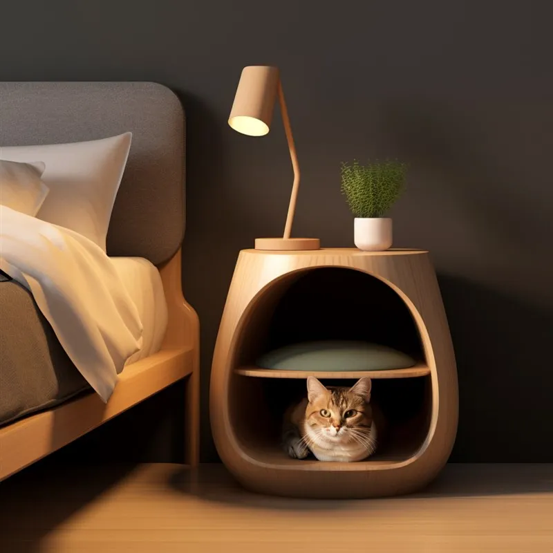 Four seasons universal coffee table side half headboard bed closed nest cat house cat dog style home decoration all in one