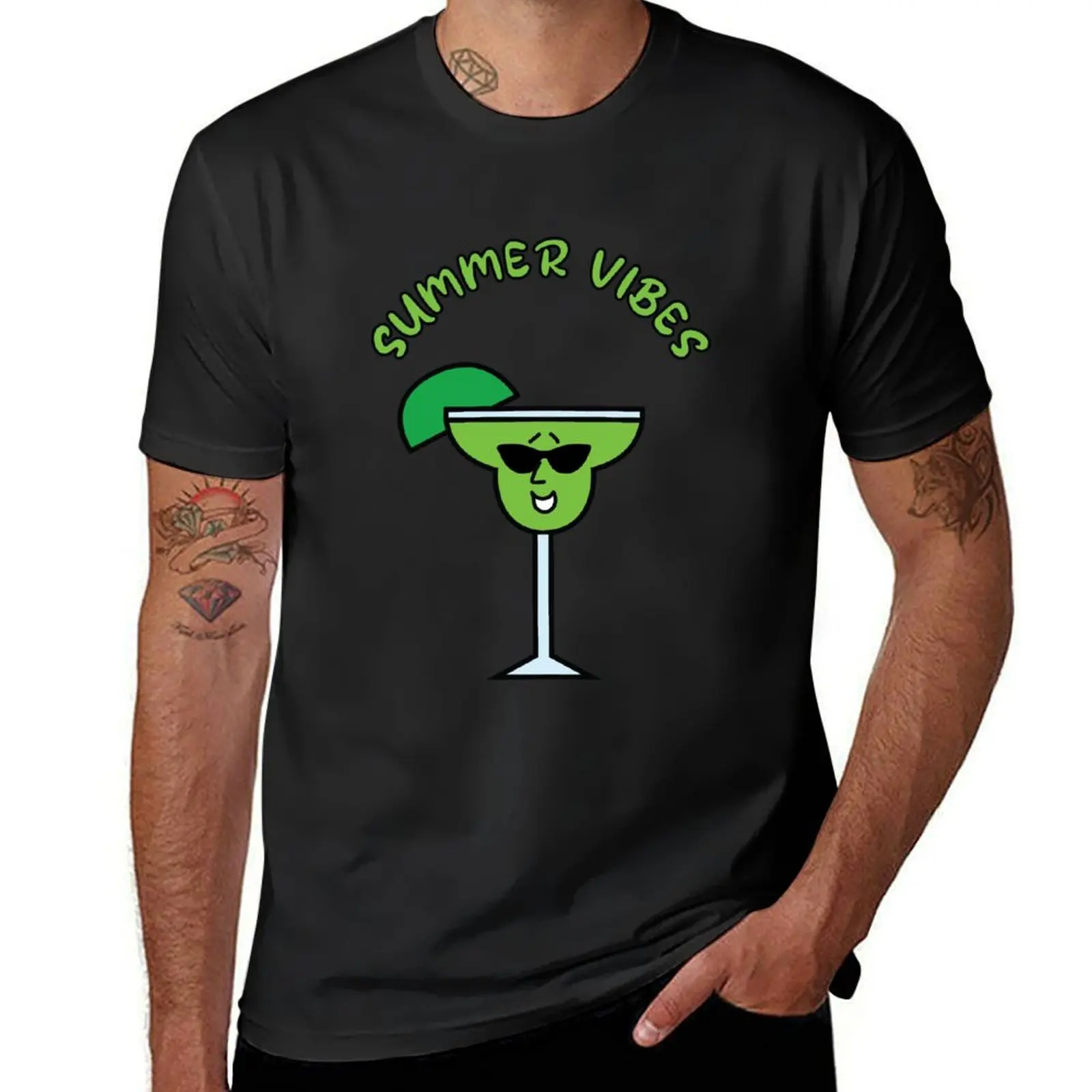 

Summer Vibes - Cocktail Glass Character 3 T-Shirt anime clothes summer clothes vintage clothes mens t shirt graphic