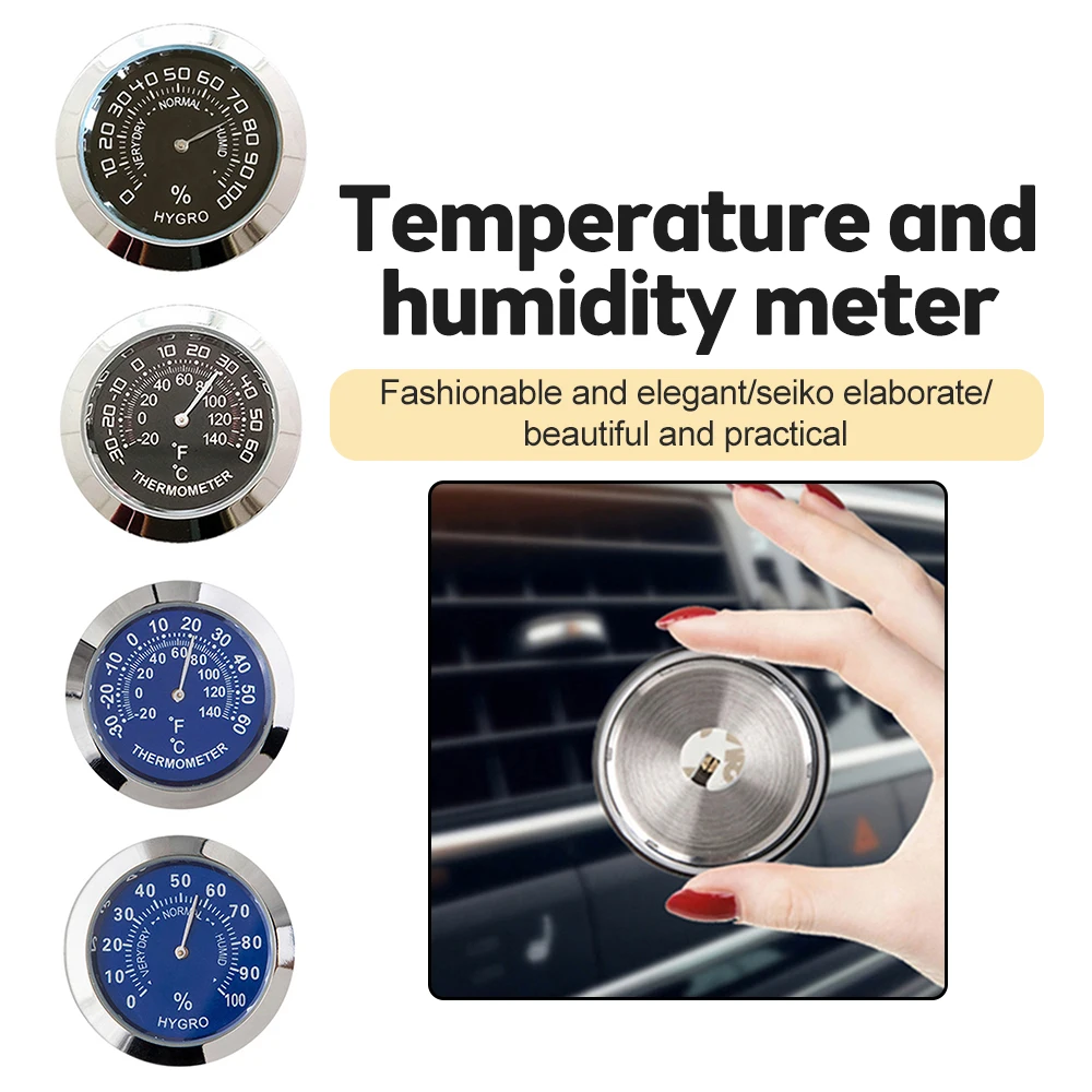 Mini Car Accessories Thermometer Hygrometer Home Automobiles Interior Decoration Refrigerator Temperature And Humidity Meter