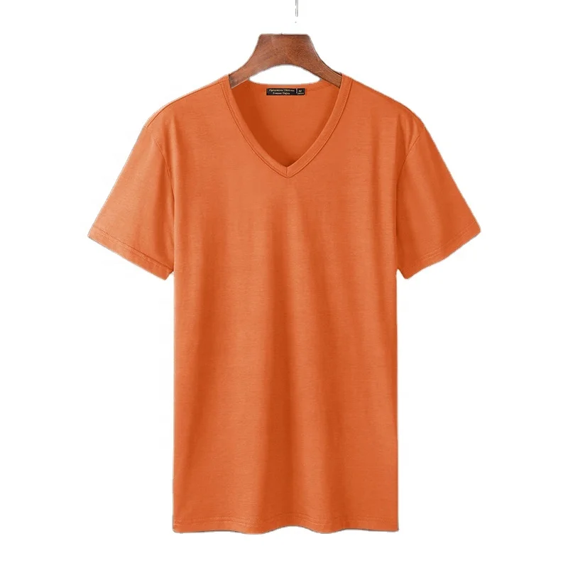 2023 V-Neck Ice Sensation Quick-drying Top T-Shirt New Modal Men's Ice Silk Short-sleeved Summer trendy Brand t shirts for men