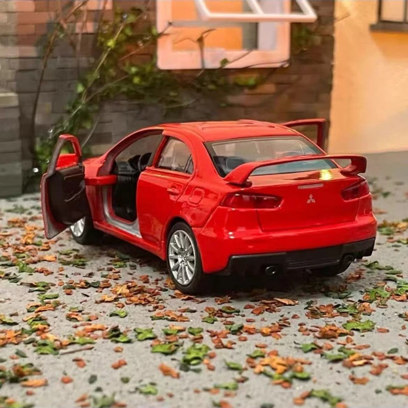 WELLY 1:36 ميتسوبيشي لانسر تطور X الأحمر التراجع سيارة دييكاست سيارة لعبة مجسمة سيارة نموذج سيارة نماذج الاطفال B24