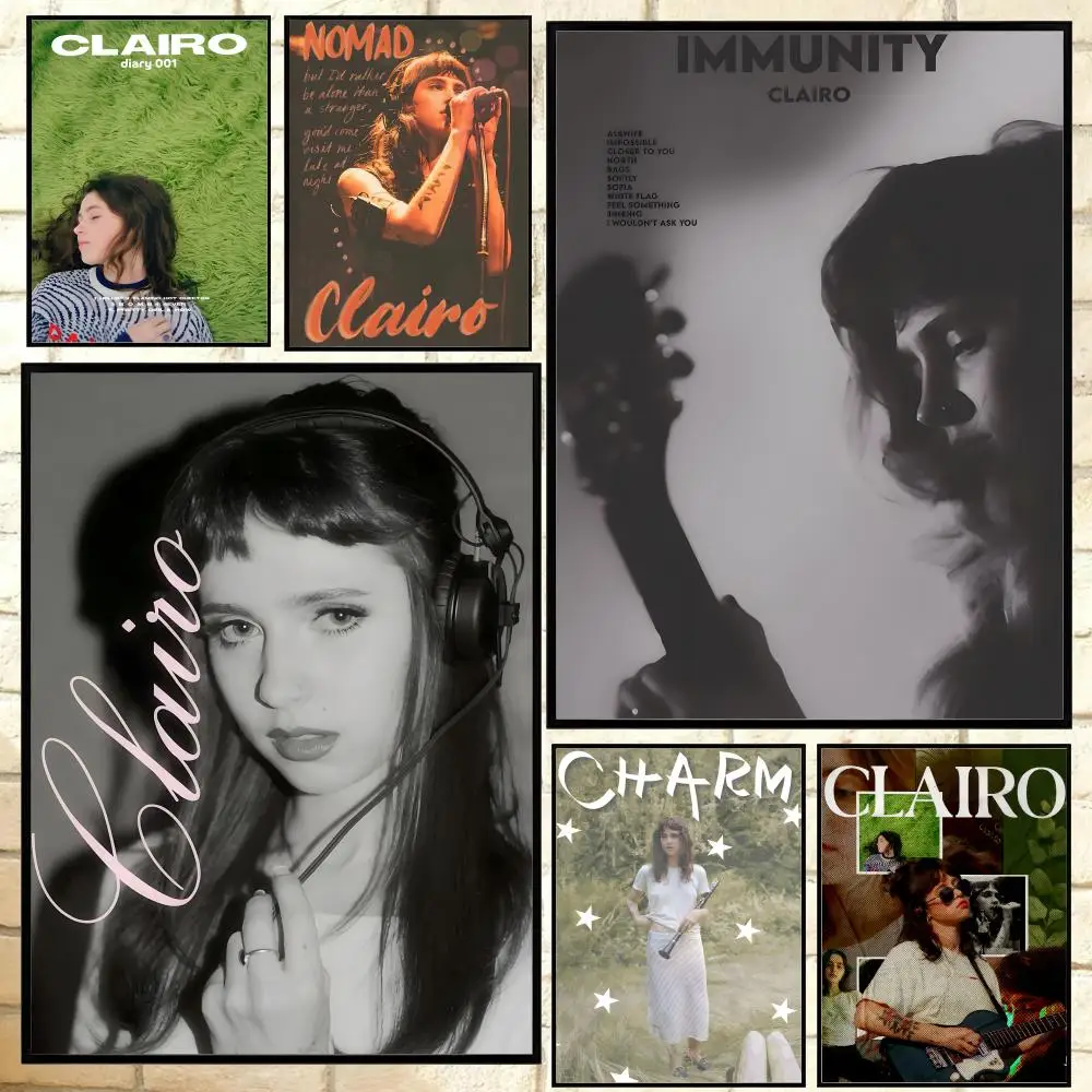Popular Clairo Poster Versatile HD Waterproof Wall Art Self-Adhesive Decor for Any Space Ideal Gift