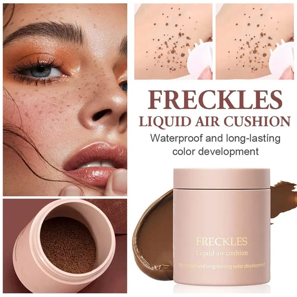 Freckles Selo de Almofada para Face Sarda, Simulação Natural, Spot Falso, Longa Duração, Impermeável, Dot Spot Pen, Maquiagem Tool, 3 Cores