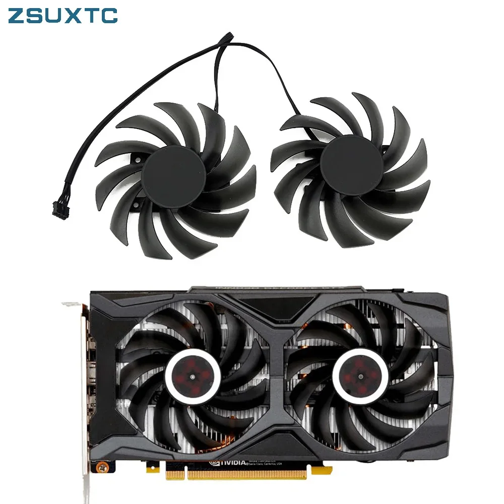 RTX2060 GTX1660 Super Cooling Fan For Inno3D GeForce RTX 2060 1660 Super Twin X2 85MM 4PIN CF-12915S 0.35A GPU FANS