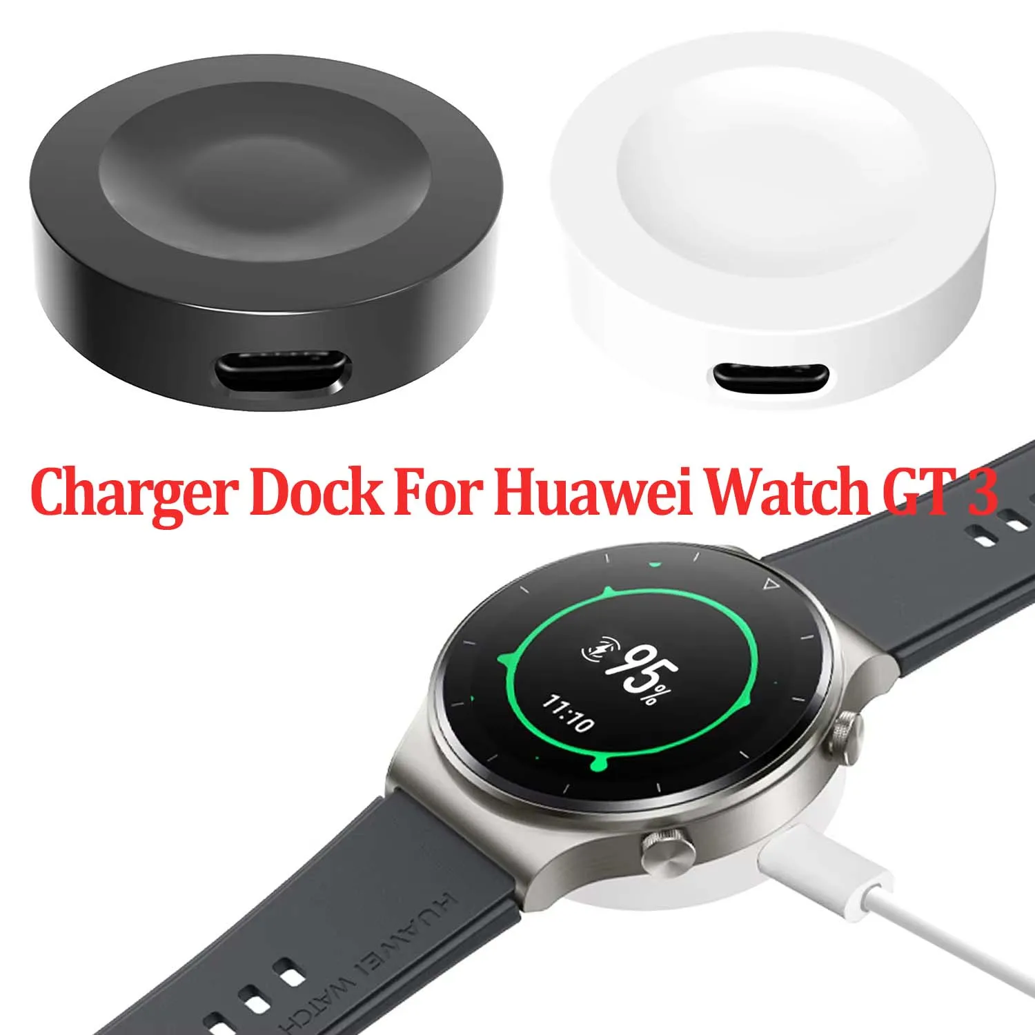 Magnetic Charger For Huawei Watch GT 4 3 Pro/GT 3 Pro/GT 3 SE/GT 2 Pro ECG/GT Runner Cyber Single Head Charger Dock No Cable