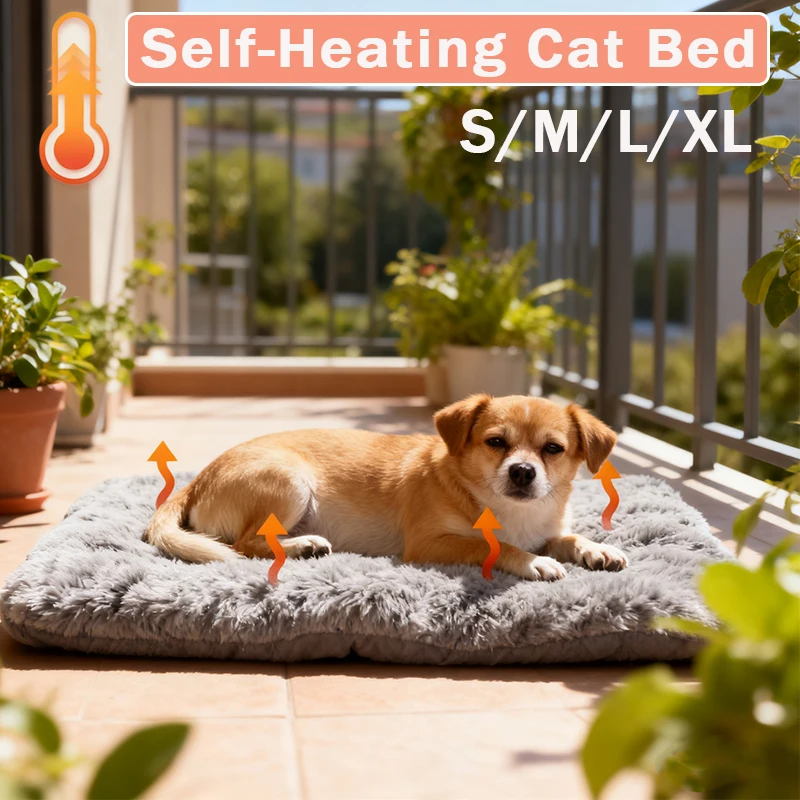 

Newest Cozy Thermal Cat Dog Bed Mat Extra Warm Pet Pad, All Seasons Use Indoor Outdoor Removable Washable Cover,Non-Slip Bottom