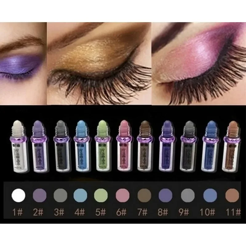 New Fluorescent Single Color Eyeshadow Ball Glitter Pearl Highlight Powder Fashion Women Daily Beauty Makeup Tool