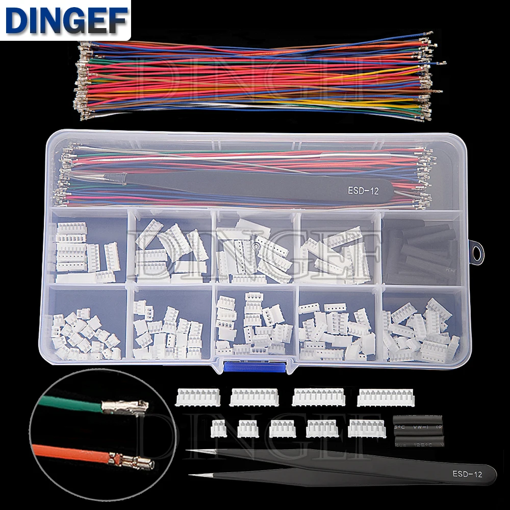 

ZH1.5MM plastic shell Connector Kit and 15cm Cables Soft Silicone Wire 2P 3P 4P 5P 6P 7P 8P 9P 10P ZH 1.5mm