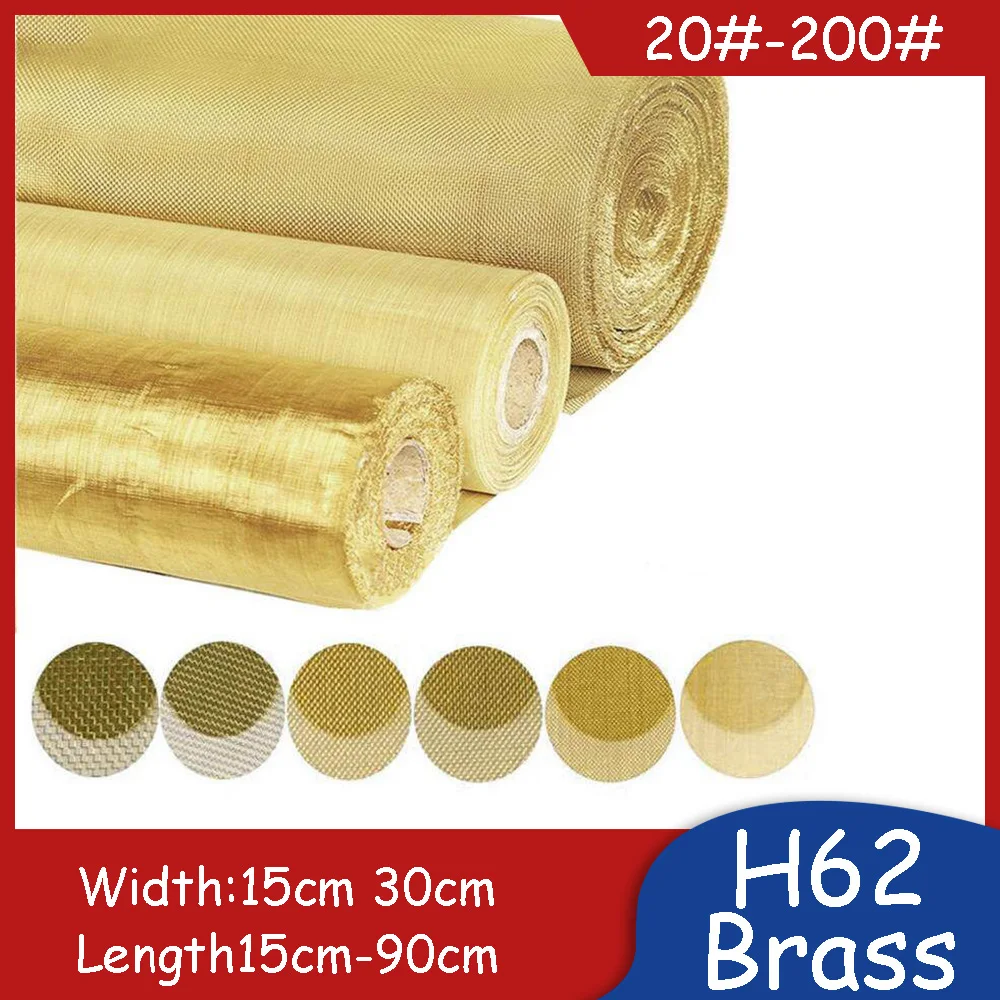 H62 Brass Mesh 20#-200# for Signal Interference / Filter / Anti-static 15cm-90cm Custom sizes are available