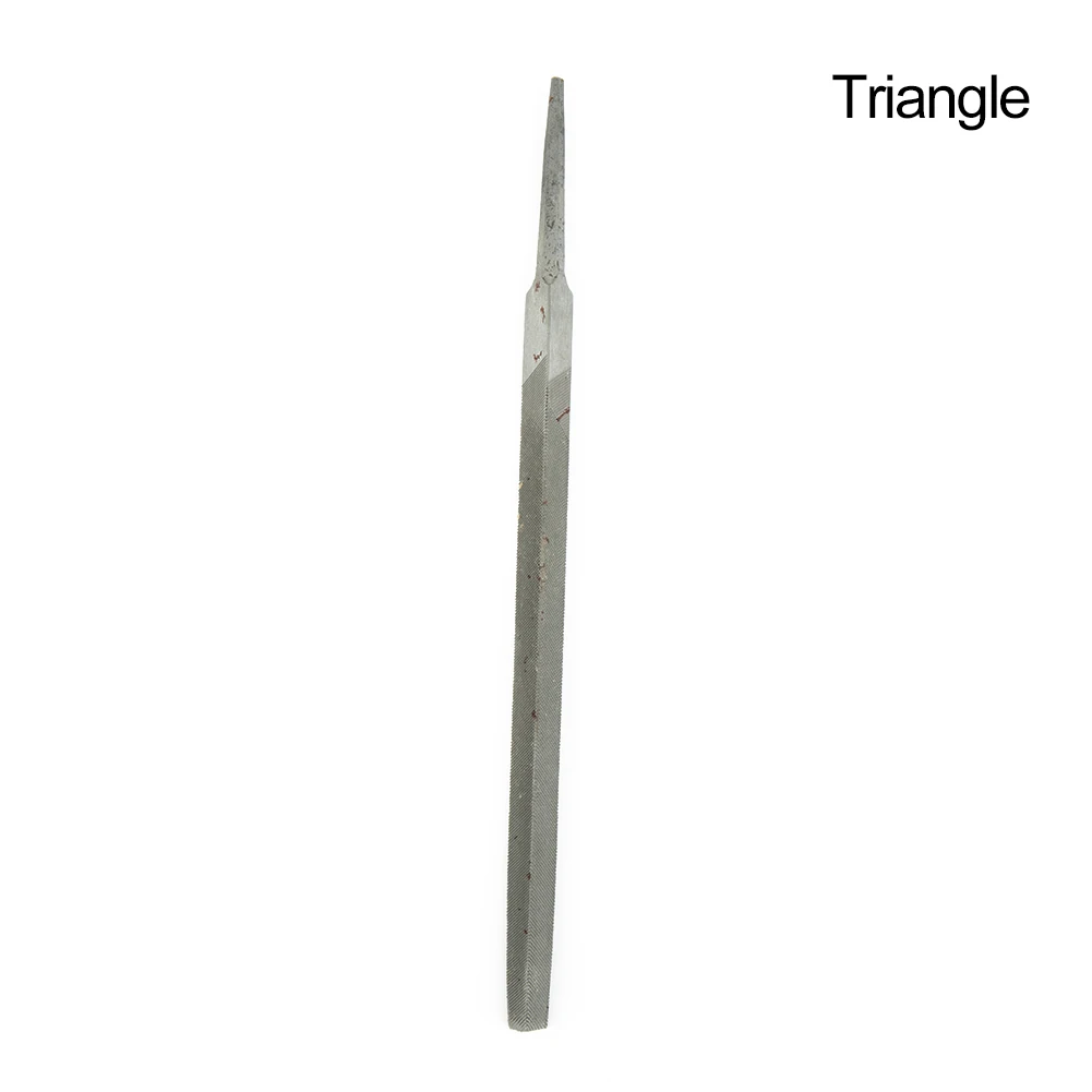 1pc 6Inch 150mm Steel File Handleless Flat/Round/Half Round/Triangle/Square Shape For Filing Holes Corners Groove Hand Tools