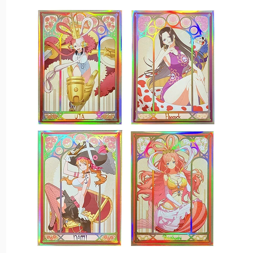 60PCS Foil Card Sleeves Shirahoshi Uta Nami Hancock Trading Card Protector Anime Shield Outer Cover MTG/OPCG 67x92mm