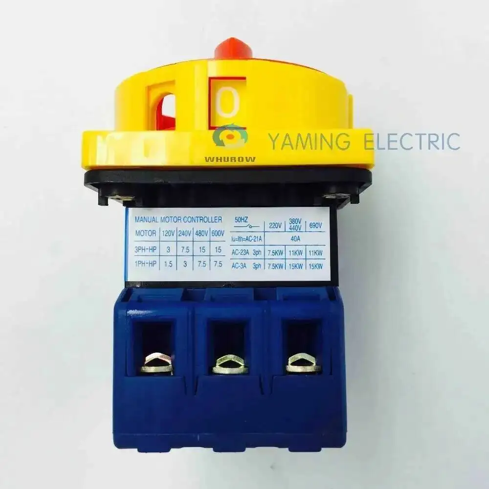 Isolating Switch 40A 3 Phase 6 Screw Terminal Universal Changeover Cam Rotary Switch YMD11-40A