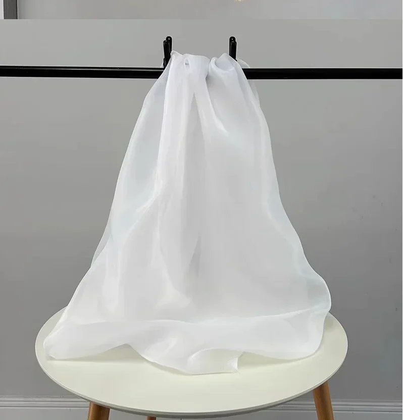 5M. Encrypt Thicken Matt Organza Fabric Satin Wedding Dress Fabric Designer Style Fabric.organza Lace Fabric 2025 High Quality image 3