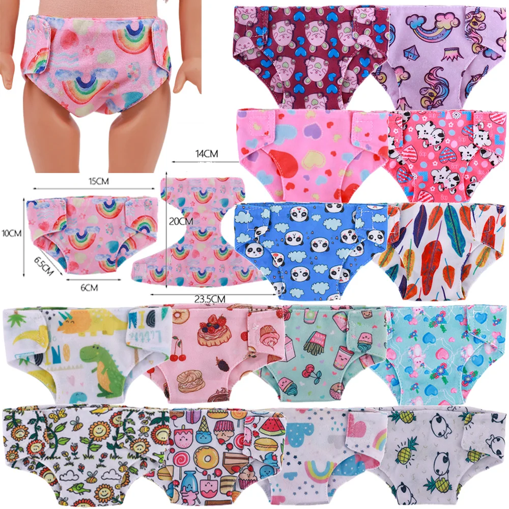 Cute Print Pop Underpants For 18Inch American&43Cm NewBorn Baby Reborn Doll Clothes Accessories Our Generation Girl's Toys Gift