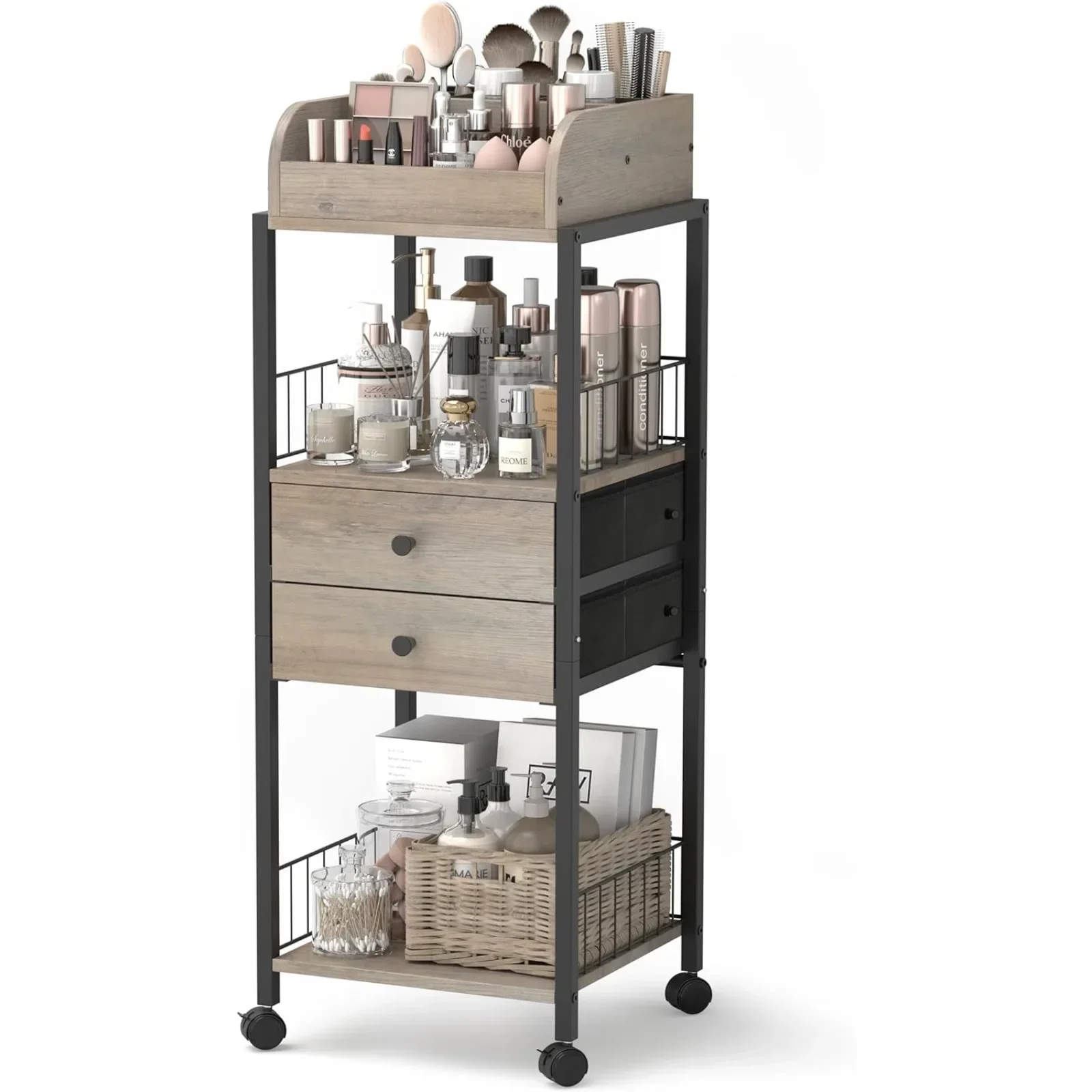 

US Makeup Organizer, Floor Skincare Organizers, Make Up Storage with Drawers, Vanity, Cosmetics