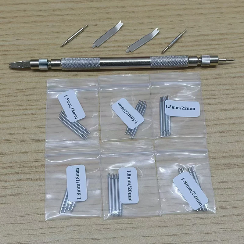 

Mod Double-ended watch Repair Fork Watch Strap Case Repair Tool With 24PCS 18mm 20mm 22mm Spring Bar WatchMaker Repair Tools Set