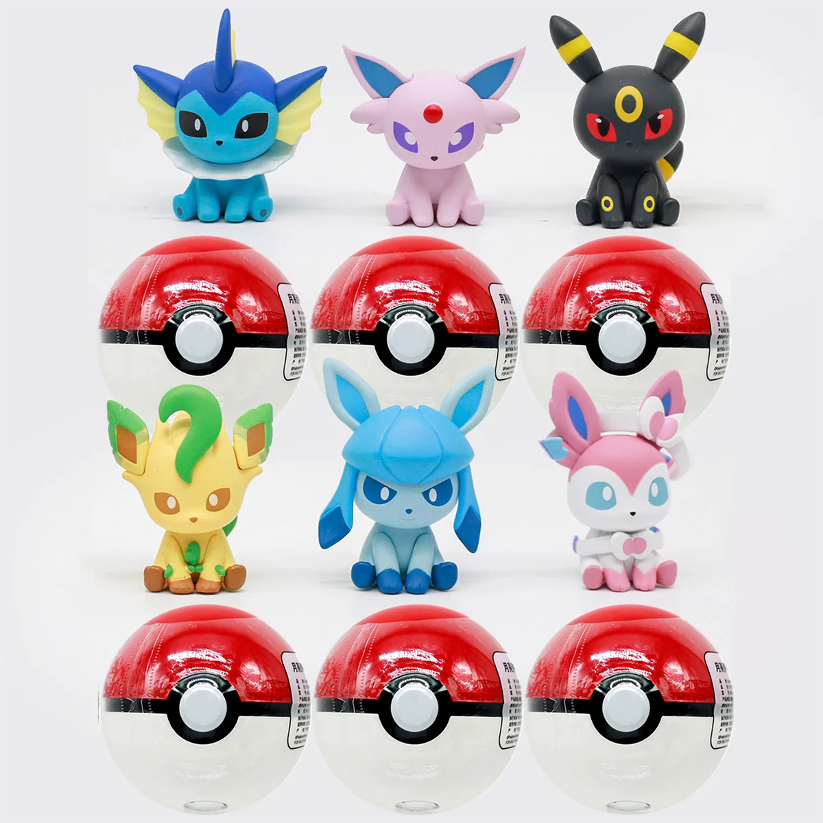 funism-ポケモンミニフィギュア-ポケボール付き-ブラインドボックスおもちゃ-タイニーアドベンチャーシリーズ-2-イーブイファミリー-アニメフィギュア-子供用クリスマスギフト