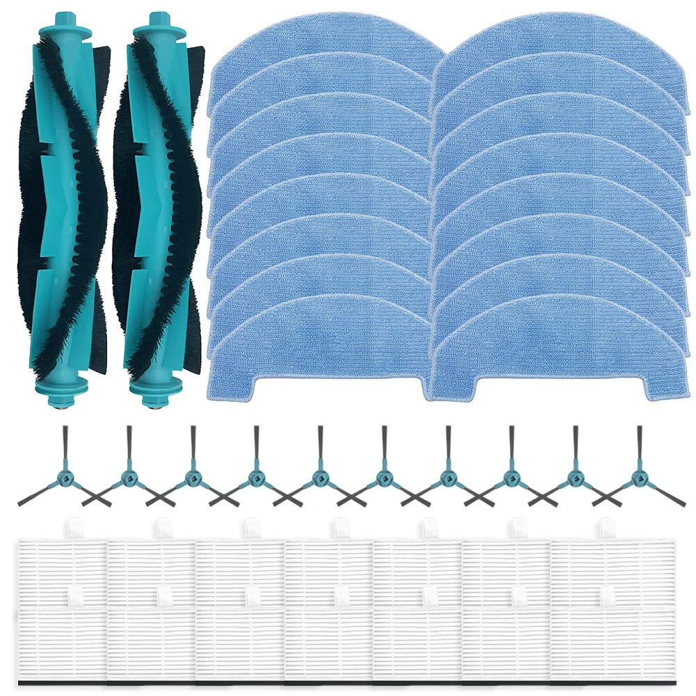 

Home Cleaning Solution Filter Mop Cloth Kit Replacement Parts Set Includes Side Brushes Captures Small Particles