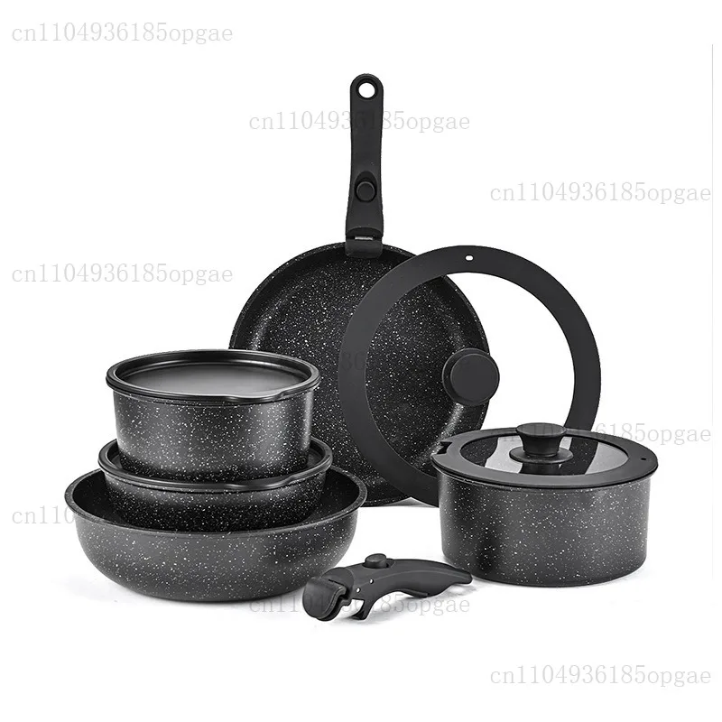 Cross-border foreign trade removable set pot non-stick frying pan Maifanshi full set of pots and pans cooking pots