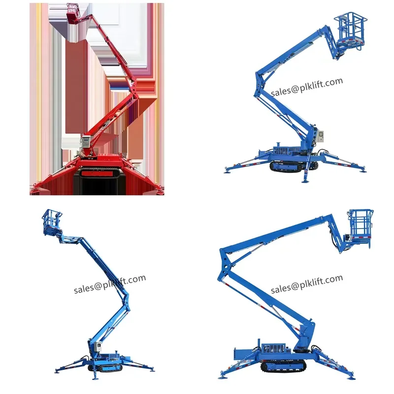 2026 CE DC Battery Self Propelled Tracked Crawler Boom Lift Cherry Picker with CE