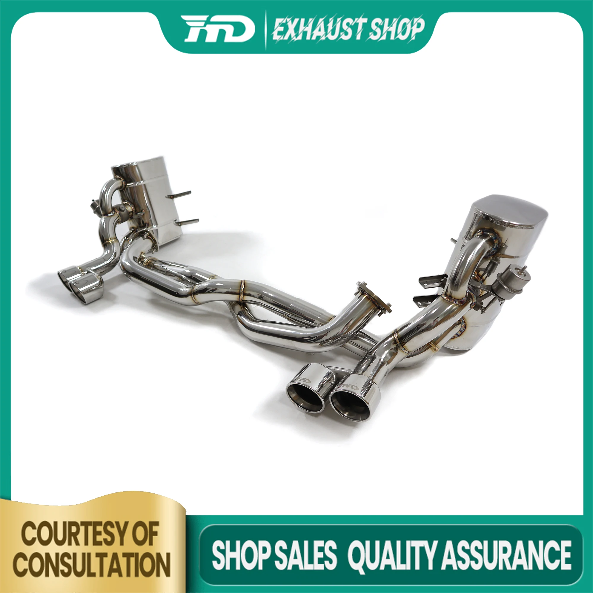 

High Quality Catback For Porsche 911 997.1 Stainless Steel Exhaust System Vacuum Valve Muffler Tips Lossless Installation HMD
