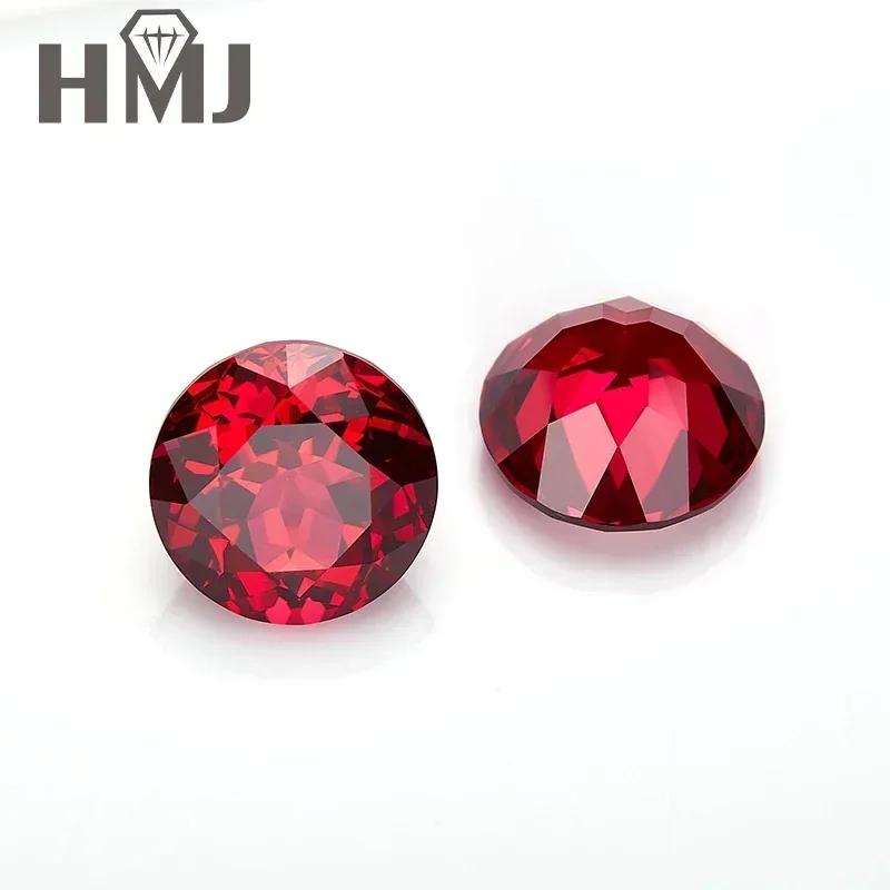 Lab Grown Ruby Gemstones Pigeon Blood Red Round Shape Selectable AGL Certificate Charms Beads for DIY Wedding Bridal Jewelry
