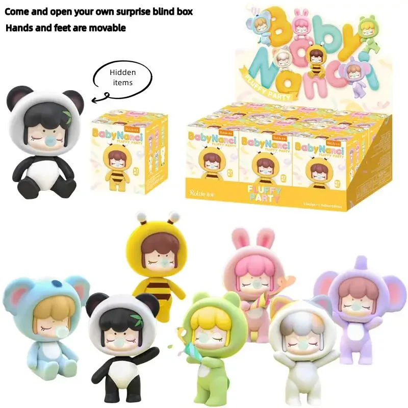 

Nouveau, 6 шт., очаровательная плюшевая вечеринка BabyNanci, серия мультяшных персонажей, украшение, слепая коробка, подарок на день рождения