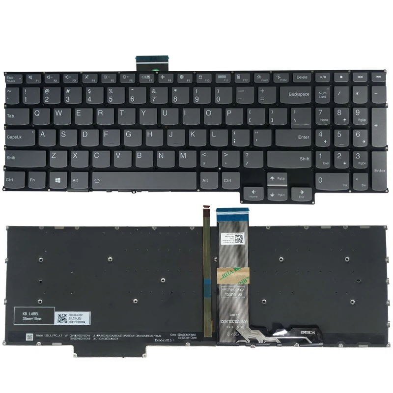 

NEW US laptop keyboard For Lenovo ideapad 5 pro-16ach6 pro-16ihu6 2021 xiaoxin pro 16 RTX ACH ARH7 pro 16IHU backlight