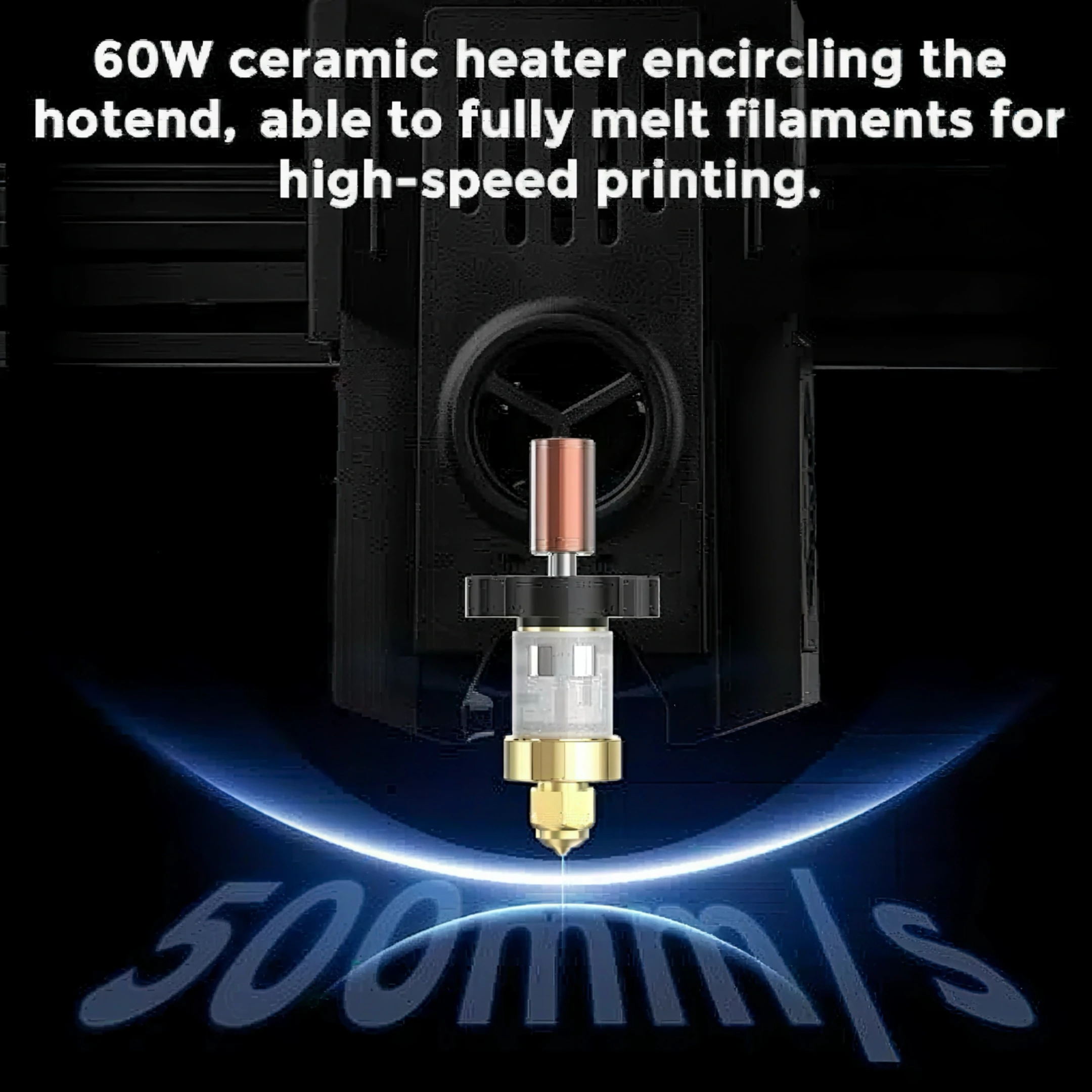 Zestaw szybkiego hotendu Creality Ender-3 V3 KE - Dysza z mosiądzu/miedzi CrZr/stali hartowanej i ceramiczny blok grzejny - 300 ° C Wysoki Przepływ — zdjęcie produktu 3