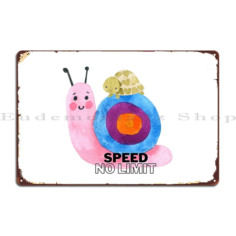 Funny Speed Reduce Same Speed No Limit Metal Plaque Designs Cinema Wall Wall Plaque Rusty Tin Sign Poster