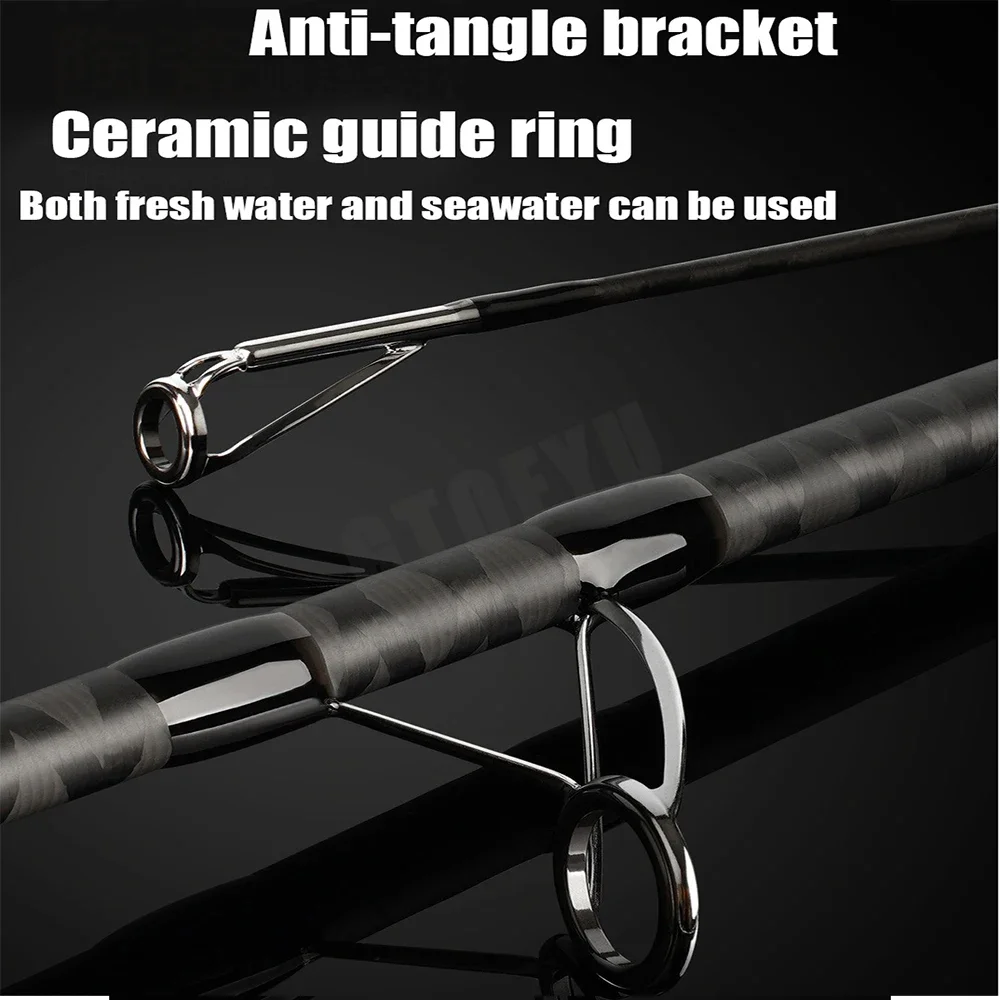 

4.2/3.9m Carp Fishing Rod 50lb 3Sections FUJI Reel Seat 40t Carbon Fiber Travel Throwing 80-300g Shore Casting Spinning Pole