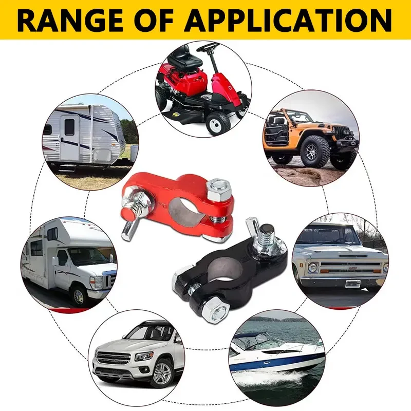 موصلات محطة بطارية السيارة ، كابل بورنز الرئيسي ، مشبك آخر علوي ، وصلة لولبية للسيارة ، شاحنة ، 12 فولت ، 24 فولت ، 2 روض #5