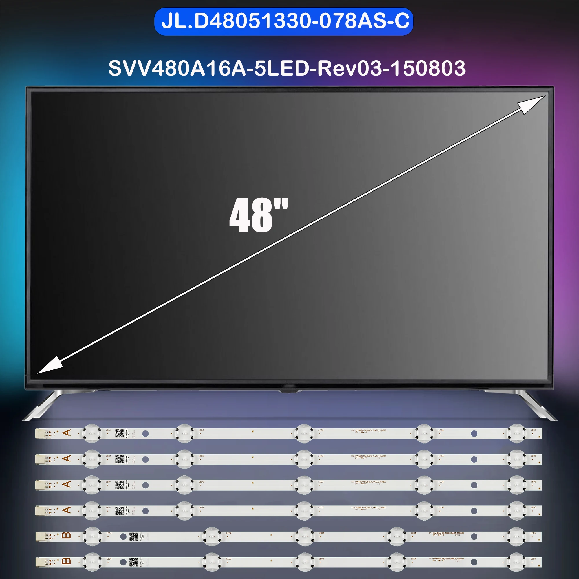 

LED Backlight strip for 48FX610F 48-FFB-5522 FLS48223 FLS48700N FL48202 FLS48204 FLS48201 48HL555 48HL550 48HL500 48HL700