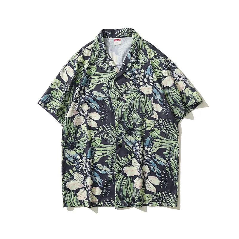 

Мужская рубашка унисекс с 3D-принтом в виде тропических растений, летняя повседневная праздничная рубашка, новая рубашка с пуговицами и короткими рукавами, одежда унисекс