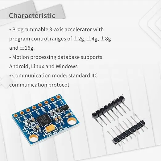 GY521 GY-521 MPU6050 IIC I2C Interface 3 Axis Analog Gyroscope Sensor Accelerometer Compatible Module for Arduino