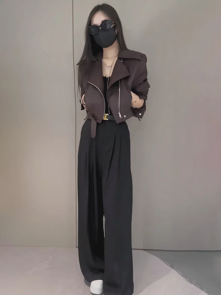 Jaet en cuir ort rétro américain pour femmes, ample et polyvalent, nouveau Sle, sensation haut de gamme, Streetwear, printemps automne