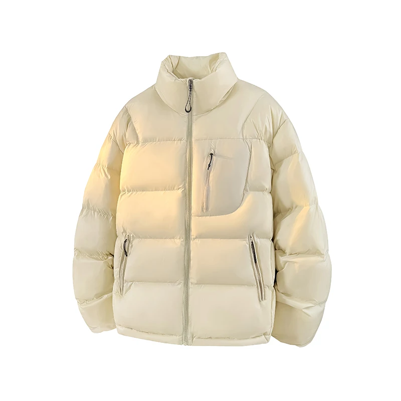 

Men Winter Outdoor Windproof Duck Down Down Jacket New Couples Thickened Down Breathable Warm Puffer Jacket Zipper Pocket Coat