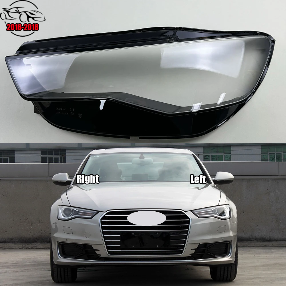 

For Audi A6L C7PA 2016 2017 2018 Headlamp Cover Transparent Lamp Shade Headlight Shell Plexiglass Replace Original Lampshade