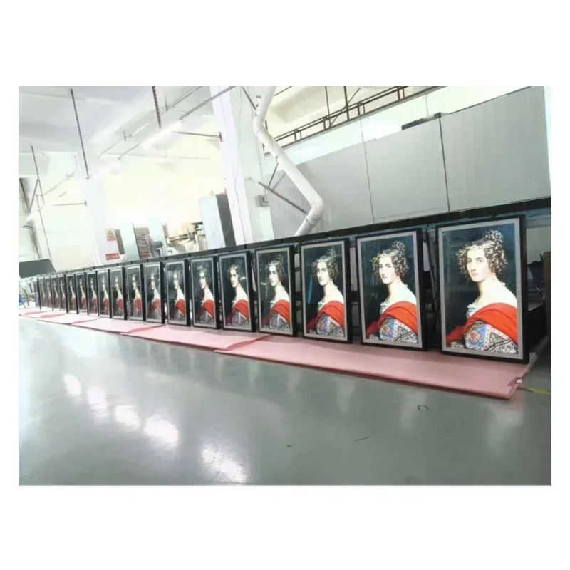 32 '' Wifi HD 2K Digital Picture Frame Smart Cloud Photo Video NFT Display Screen Video Song Marco Art Display 100% Solid Wood