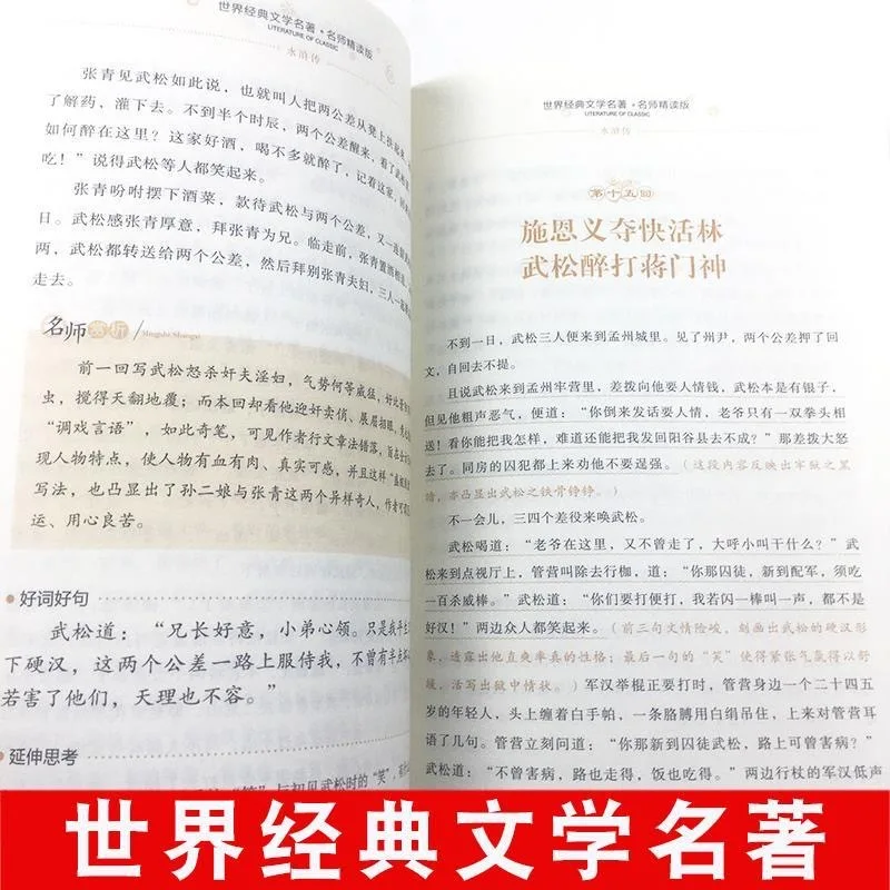 Water Margin: Shi Nai'an, Extracurricular Reading Book for Fifth Grade Elementary School Students