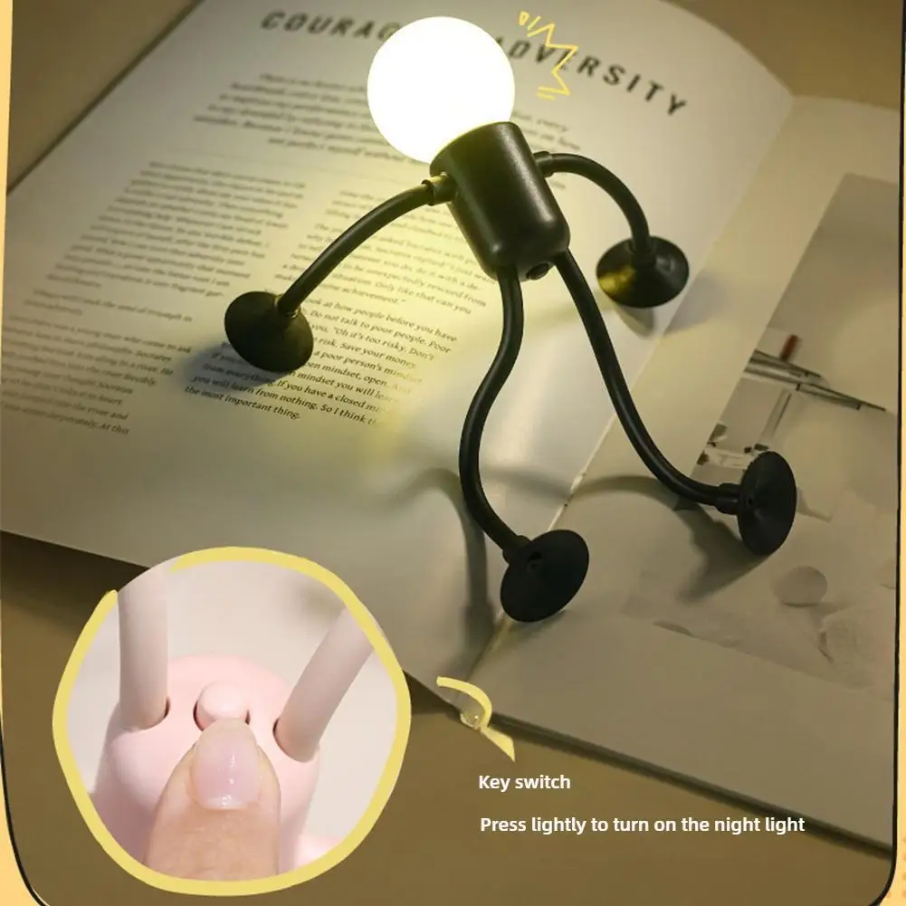 Portsman Night Light Changeable Shape Funny Sportsman Lamp Suction Cup Quirky Button Battery Desk Lamp Ornaments