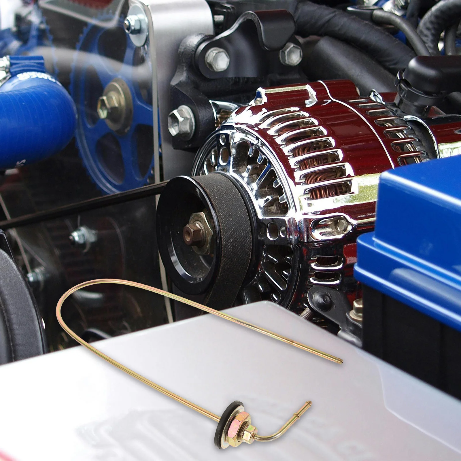 1 مجموعة سخان التوقف الوقود لاقط أنبوب عدة دائم المطاط النحاس مركبة الوقود استخراج أداة المضادة للانزلاق تصميم لاقط أنبوب #3