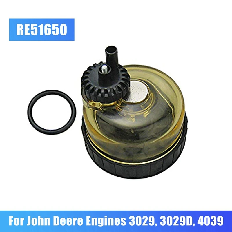 RE51650 Sediment Bowl For John Deere Equipment Tractors Backhoe Skid Steer 240, 250, 260, 270, 280 Parts