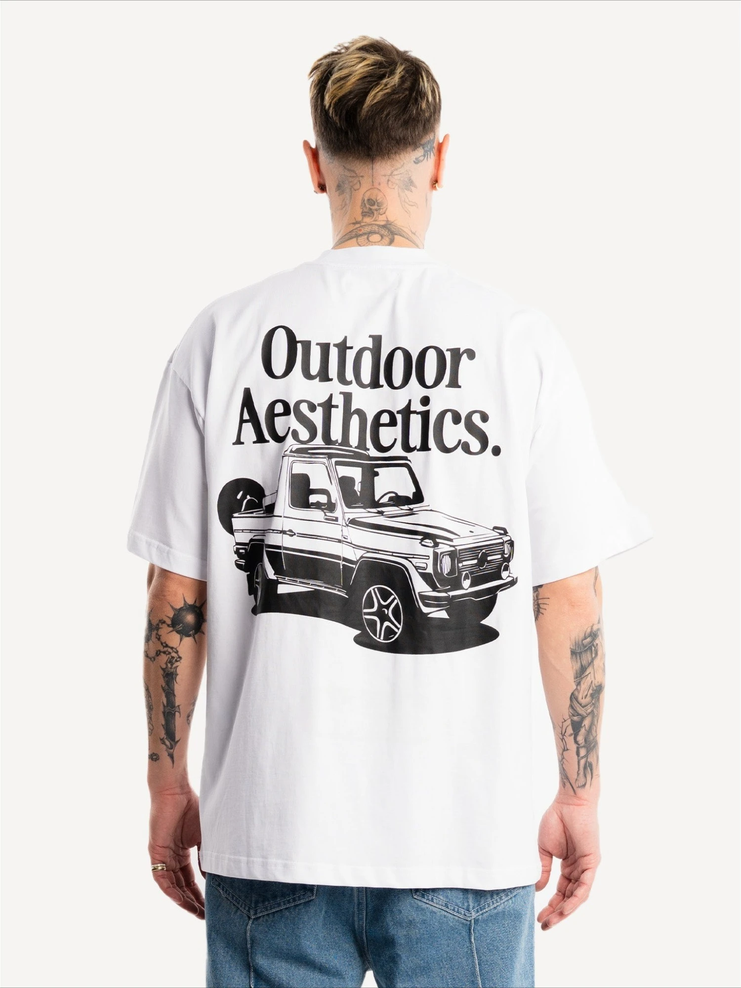 Outdoor Aesthetics Offroad Pickup Print T-Shirt Men Women Outdoor Camping Aesthetic Casual Cotton Short Sleeve Tee Tops